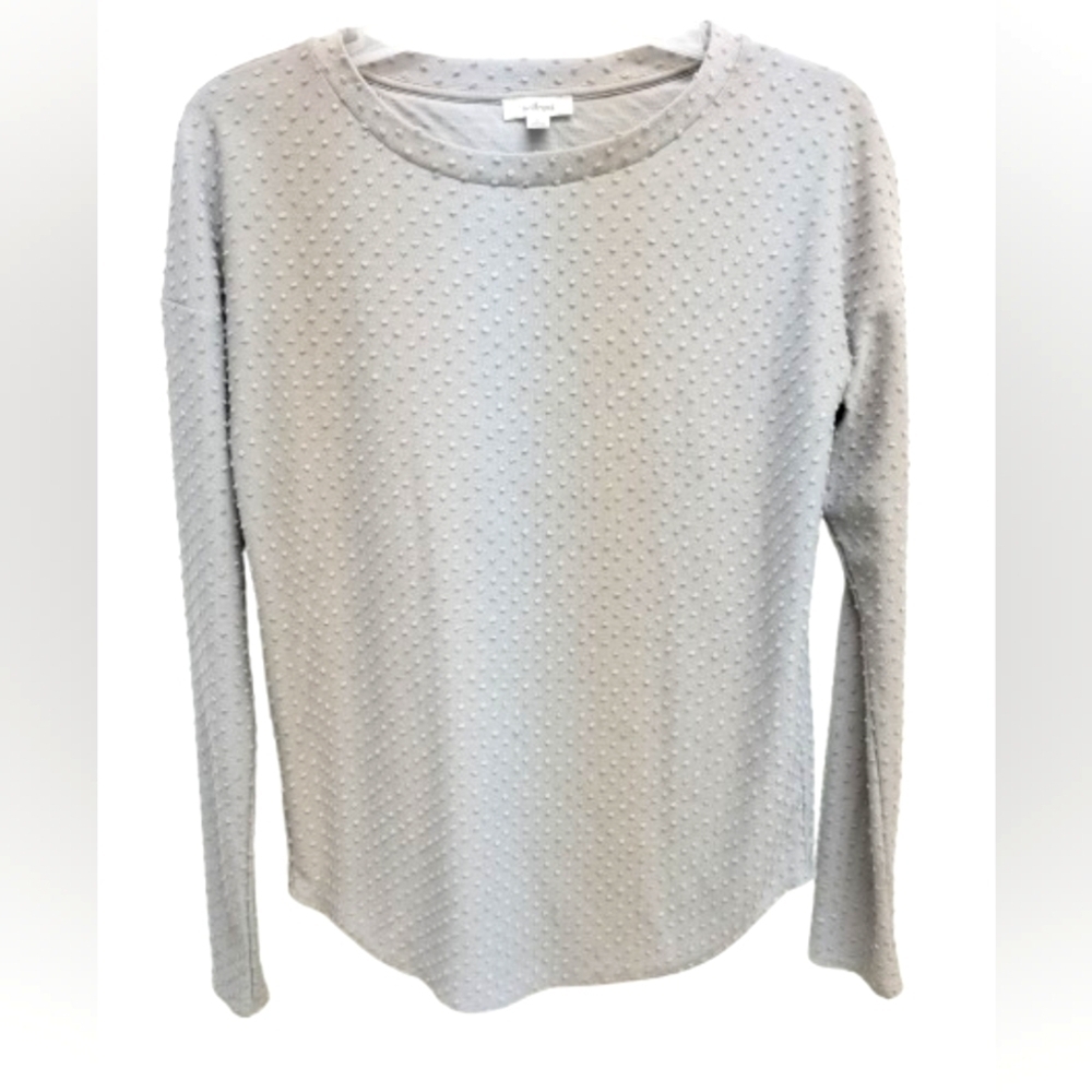 Aritzia Wilfred Anvers grey open slit back long sleeves top size XS